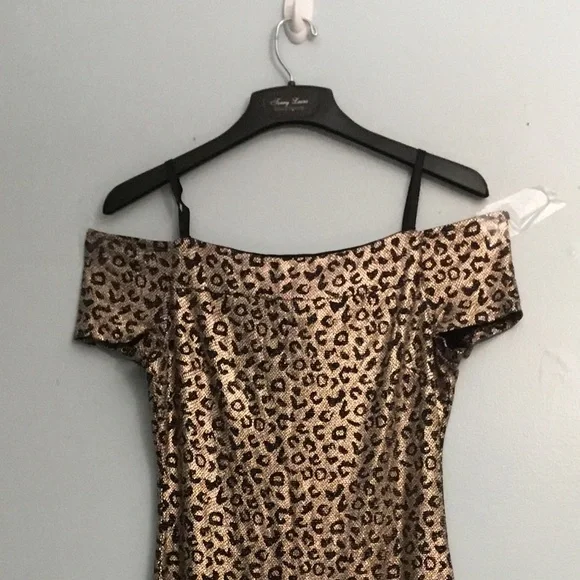GUESS Tan Bodycon Mini Dress for Night Out - Picture 2 of 15